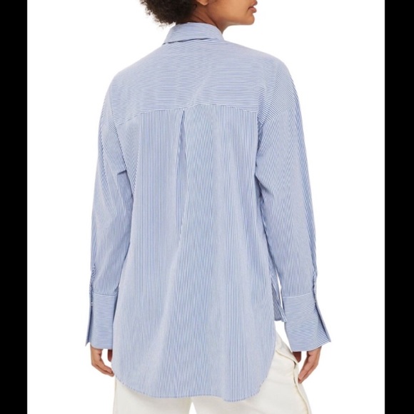 ❤️ TOPSHOP STRIPE LACE UP SIDES DETAIL SHIRT ❤️ - Picture 3 of 3